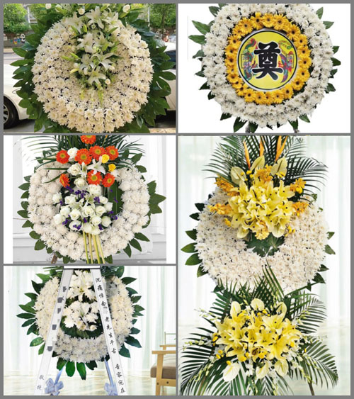 河南南阳社旗县桥头镇范朱刘村花圈速递